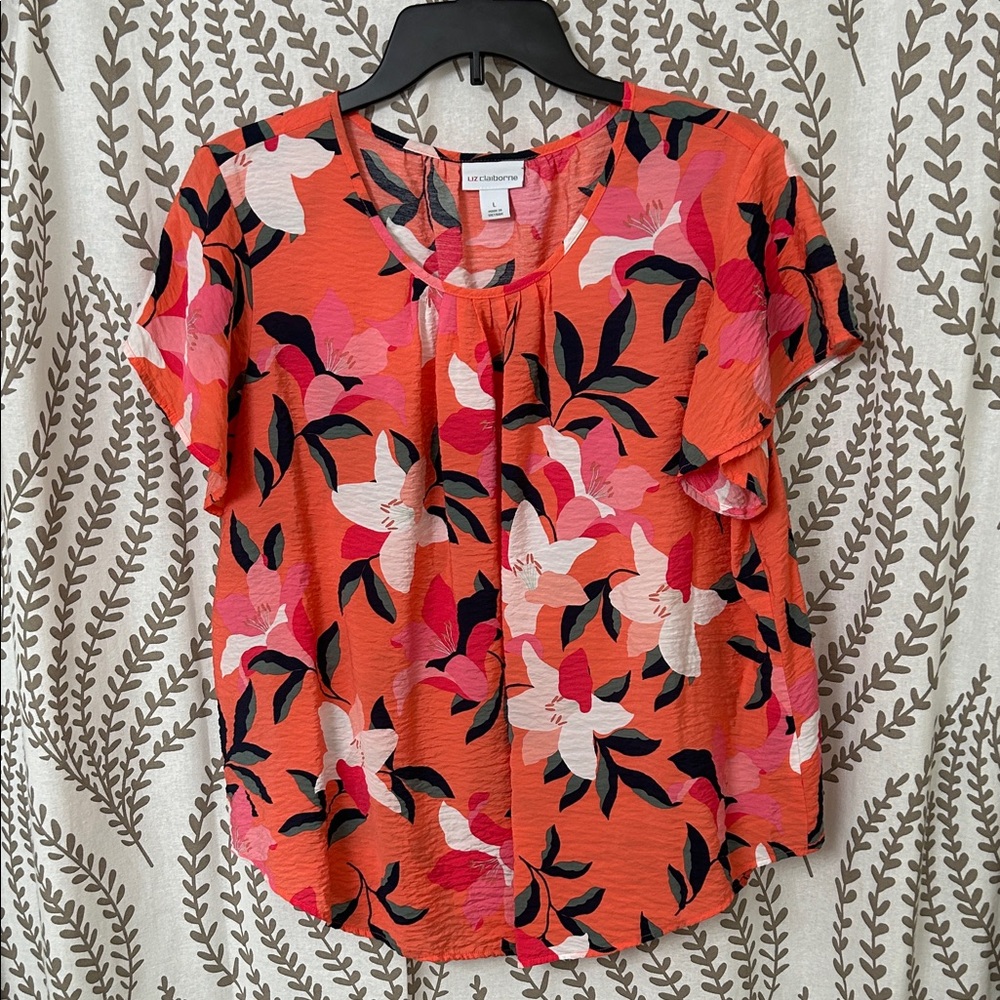 Liz Claiborne Vibrant Floral Blouse